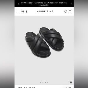 Anine Bing, Lizzie Slides, size 37, Black